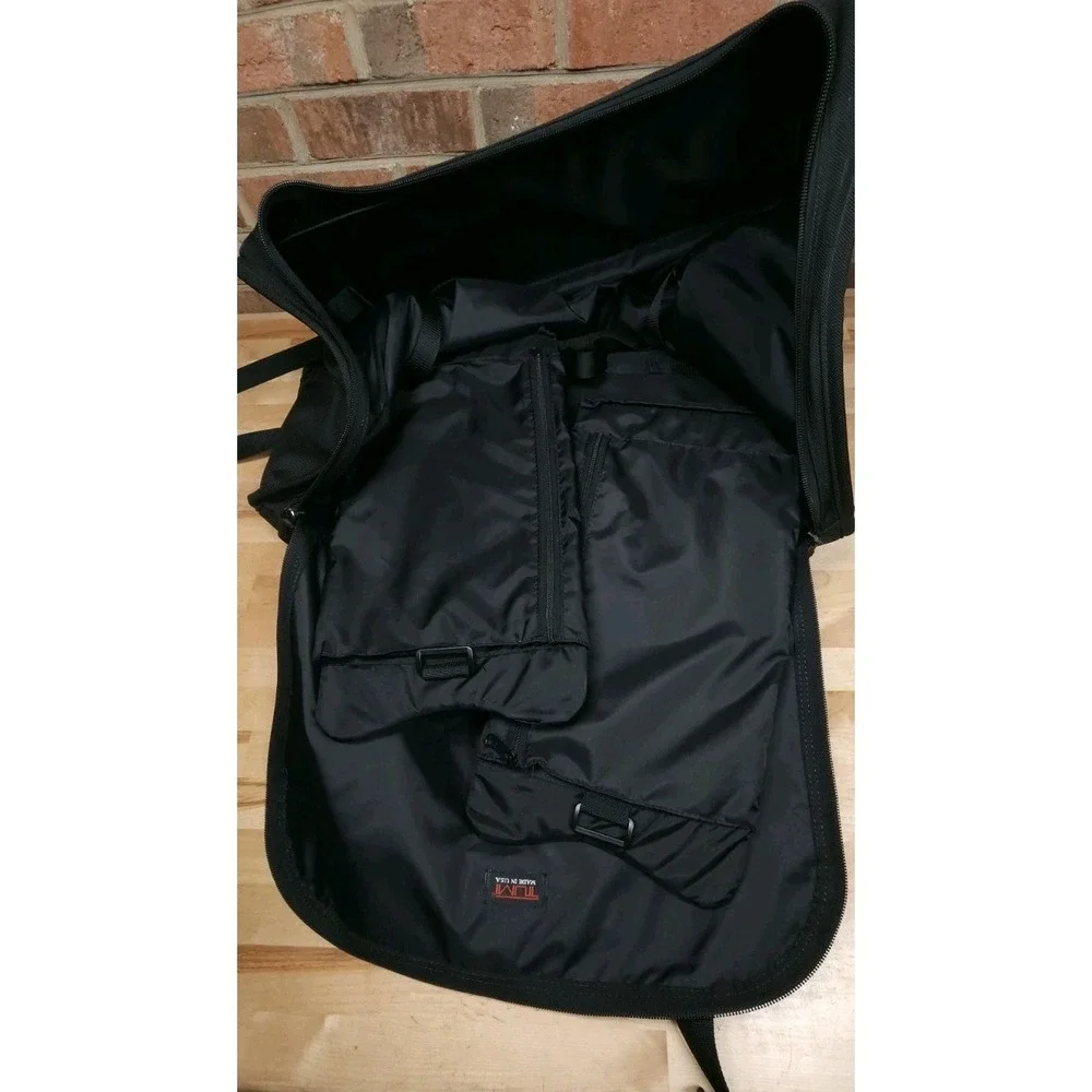 Tumi Alpha 4 Wheeled Rolling Collapsible 17X23 Luggage Bag Black Ballistic Nylon